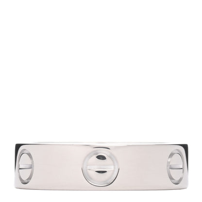 Cartier 18K White Gold 5.5mm LOVE Ring 56 7.5 1 of 4