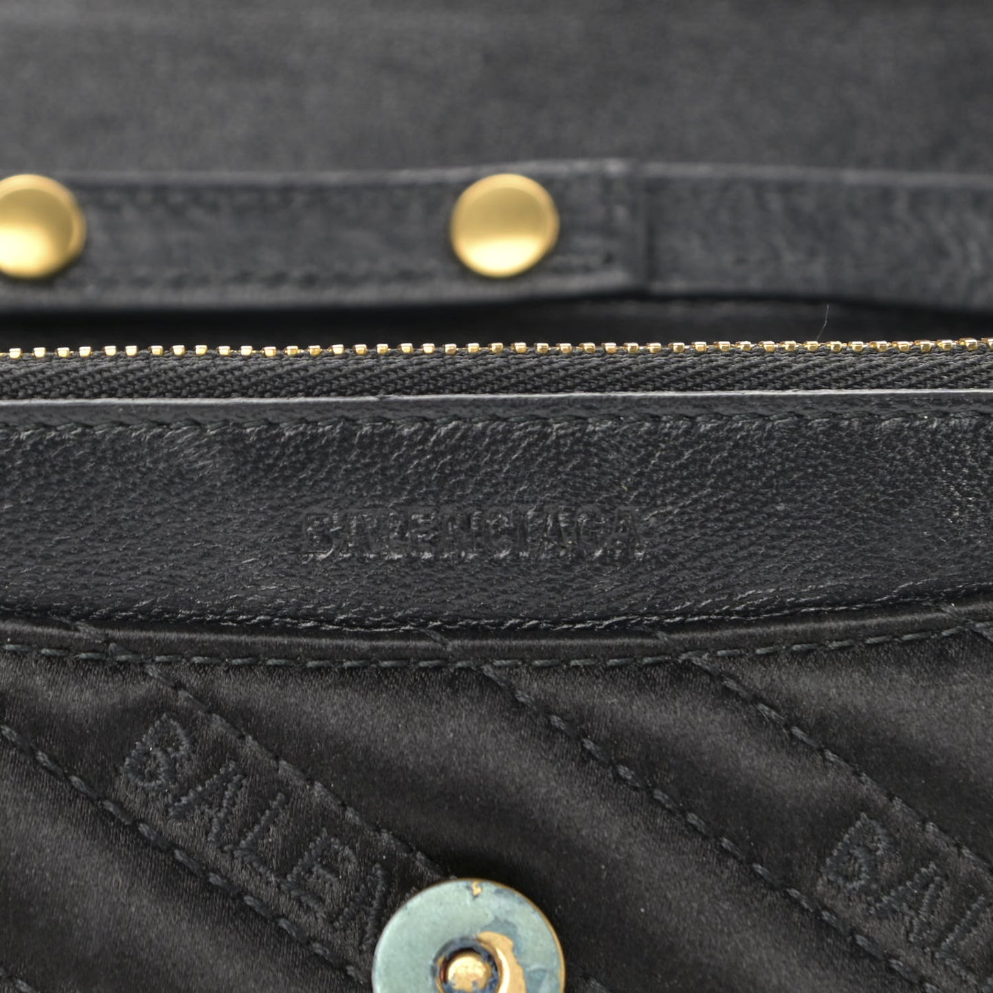 Satin Jacquard Logo Matelasse BB Wallet On Chain Black