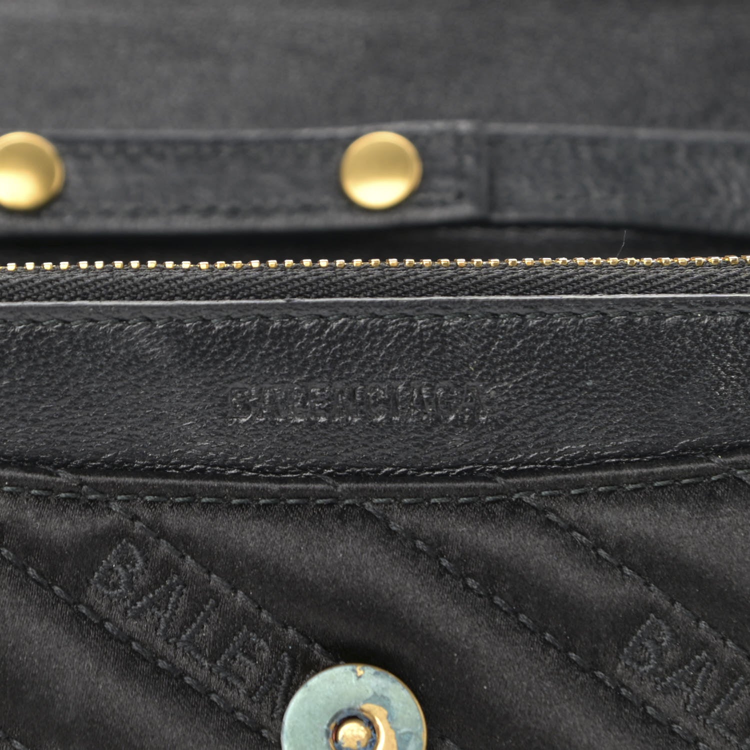 Balenciaga Satin Jacquard Logo Matelasse BB Wallet On Chain Black 6 of 12