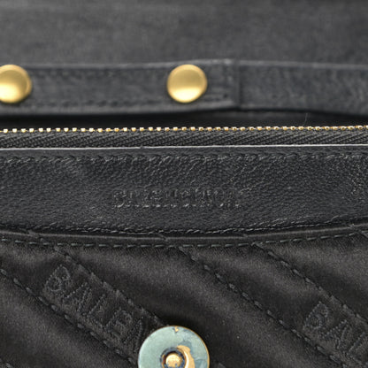 Balenciaga Satin Jacquard Logo Matelasse BB Wallet On Chain Black 6 of 12