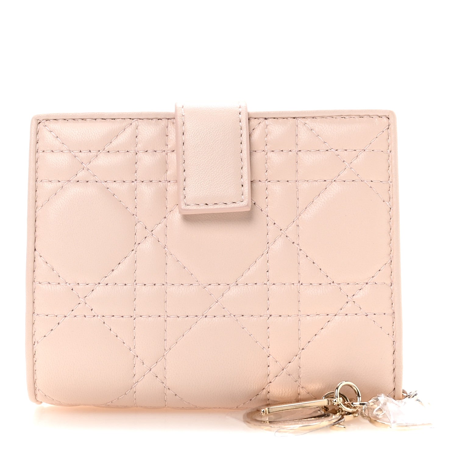Christian Dior Lambskin Cannage Lady Dior Eden Wallet Rose Poudre 1 of 7