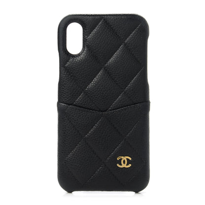 Chanel Caviar Quilted iPhone X Coco Tech Case Black 1 of 11