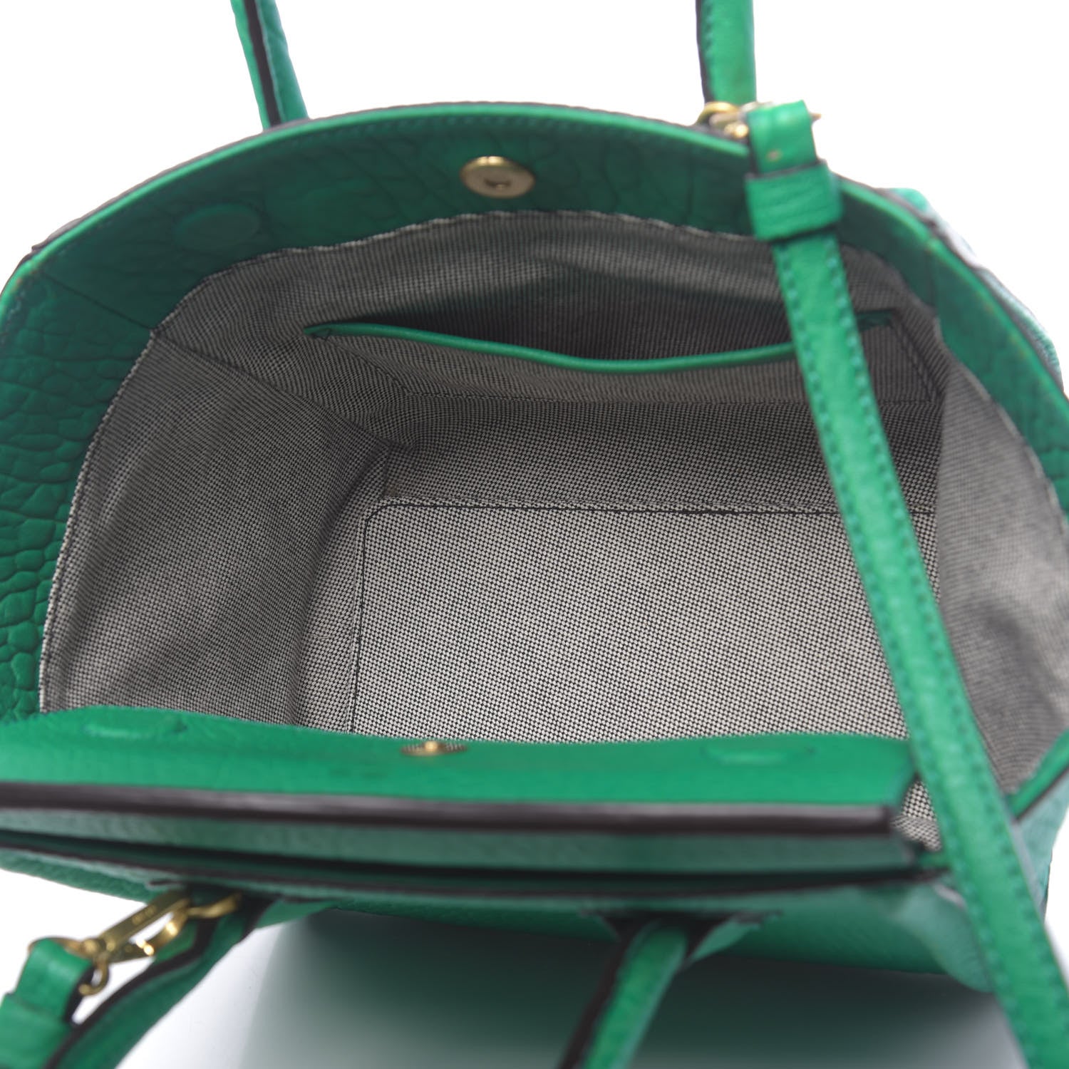 MCM Calfskin Small Kathy Tote Green 4 of 14
