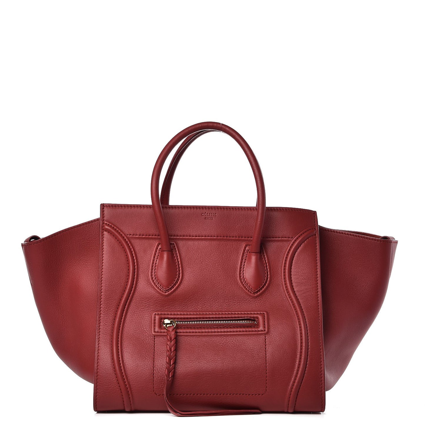 Supple Calfskin Medium Phantom Luggage Red