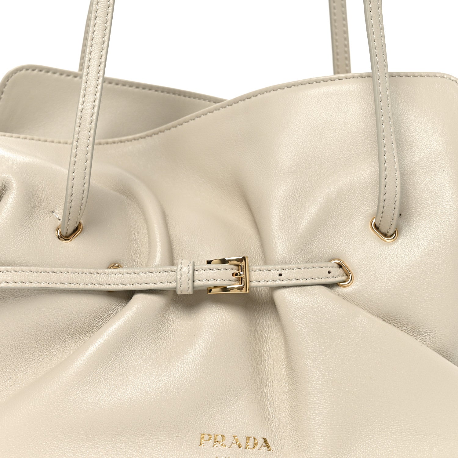 Prada Nappa Small Dada Shoulder Bag Ivory 7 of 10