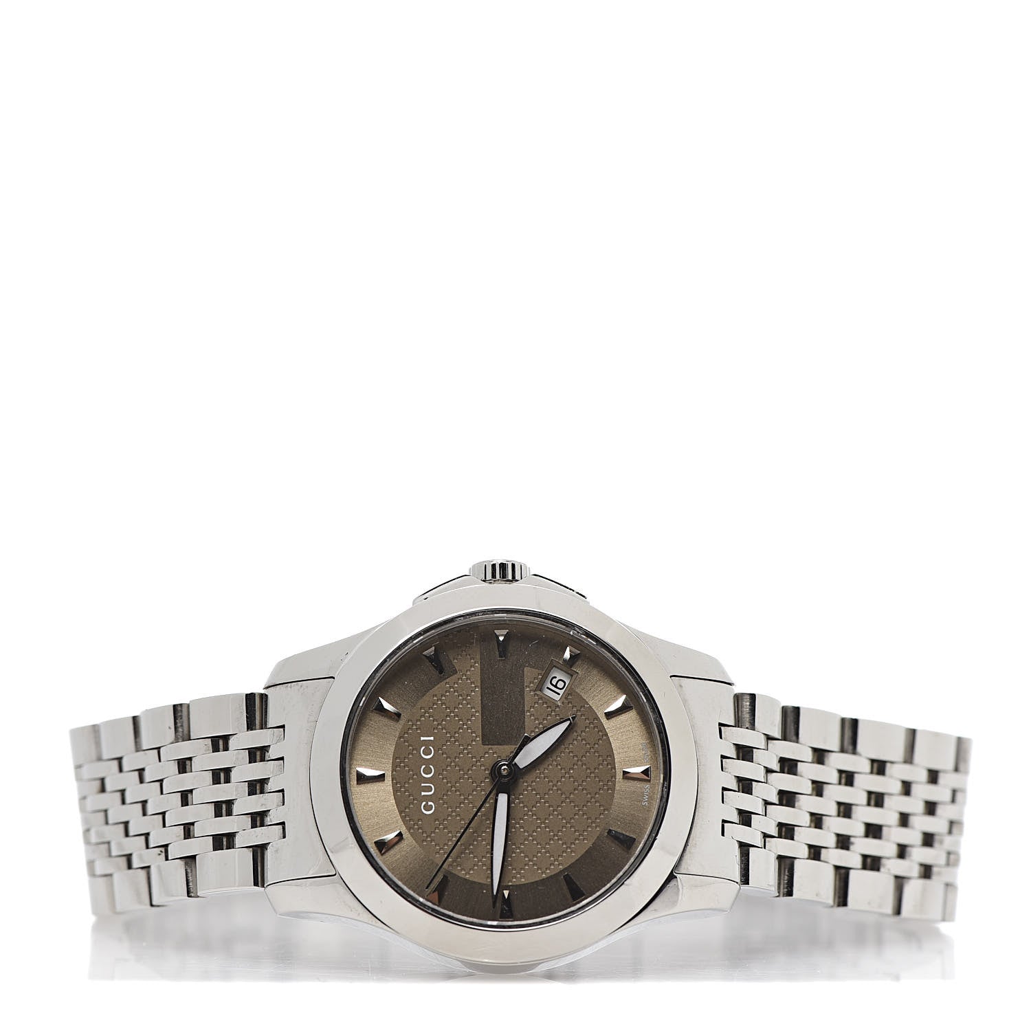 Gucci Stainless Steel 27mm G-Timeless Quartz Watch Brown 2 of 7