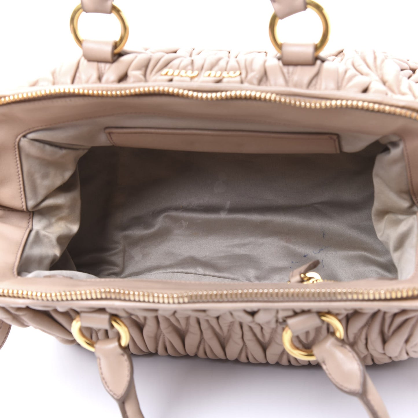 Nappa Matelasse Top Handle Bag Cammeo