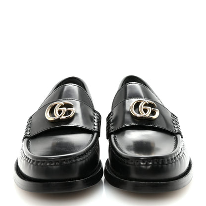 Gucci Calfskin Millennial Ribot Womens GG Loafers 37.5 Black 3 of 10