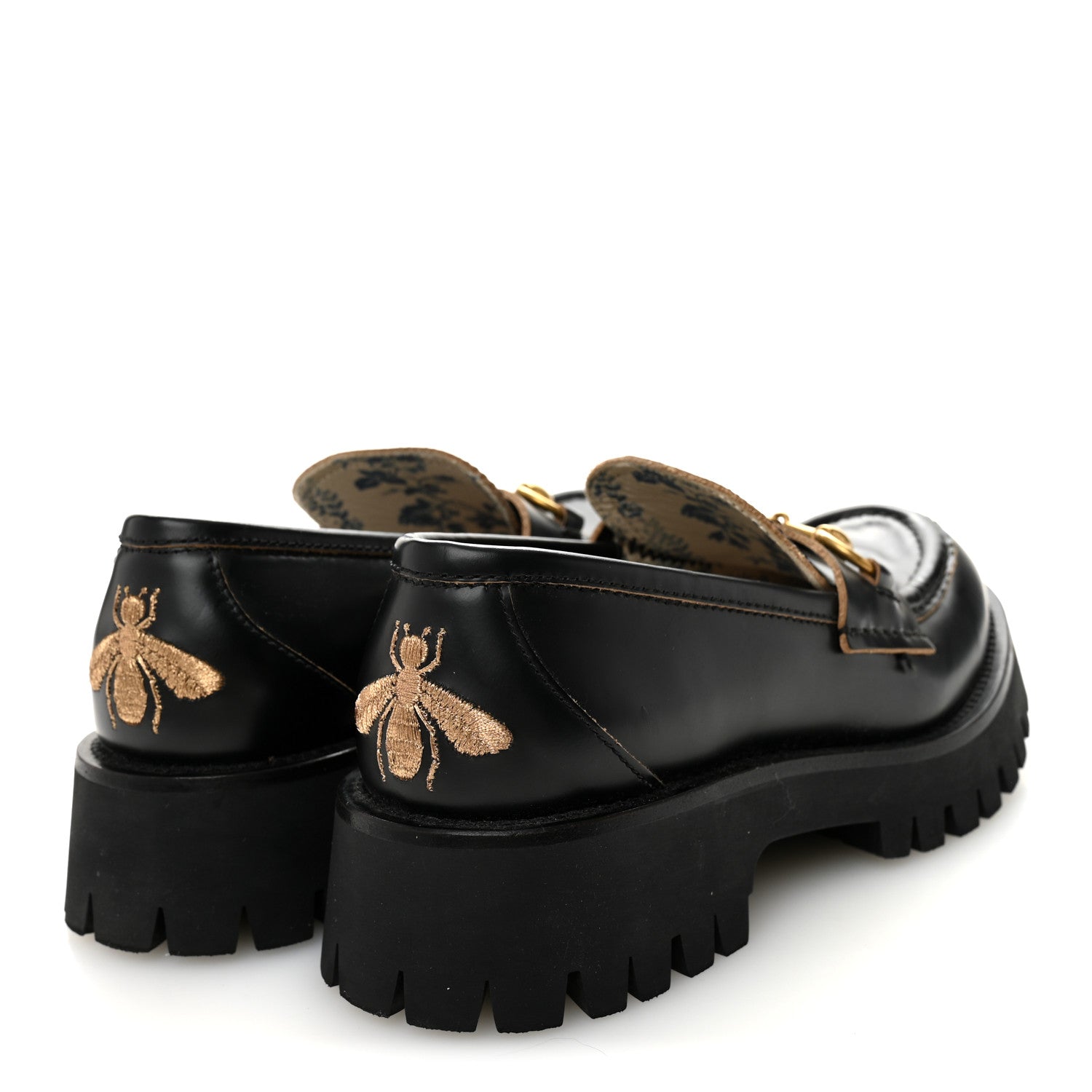 Gucci Cordovan Lux Womens Harald Horsebit 25mm Platform Loafers 37.5 Black 4 of 9