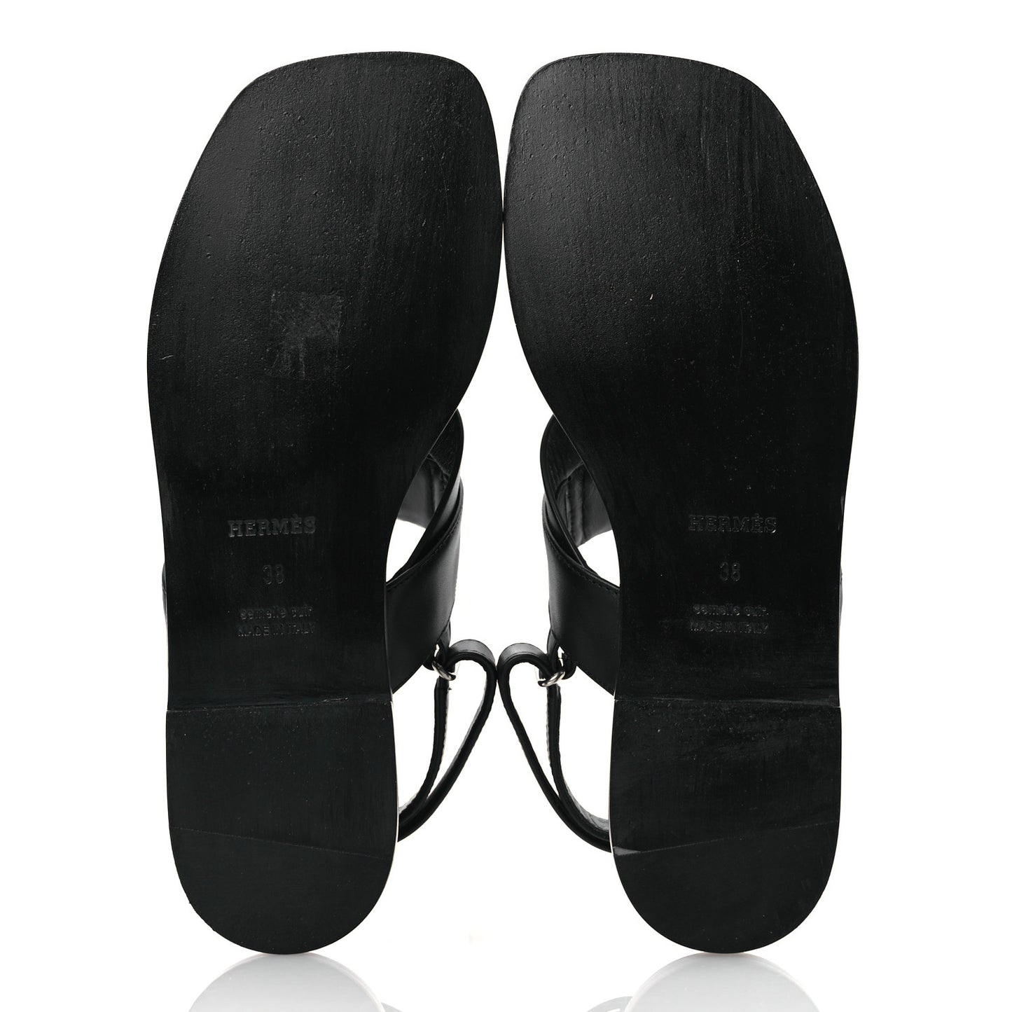 Calfskin Womens Ines Sandals 38 Black