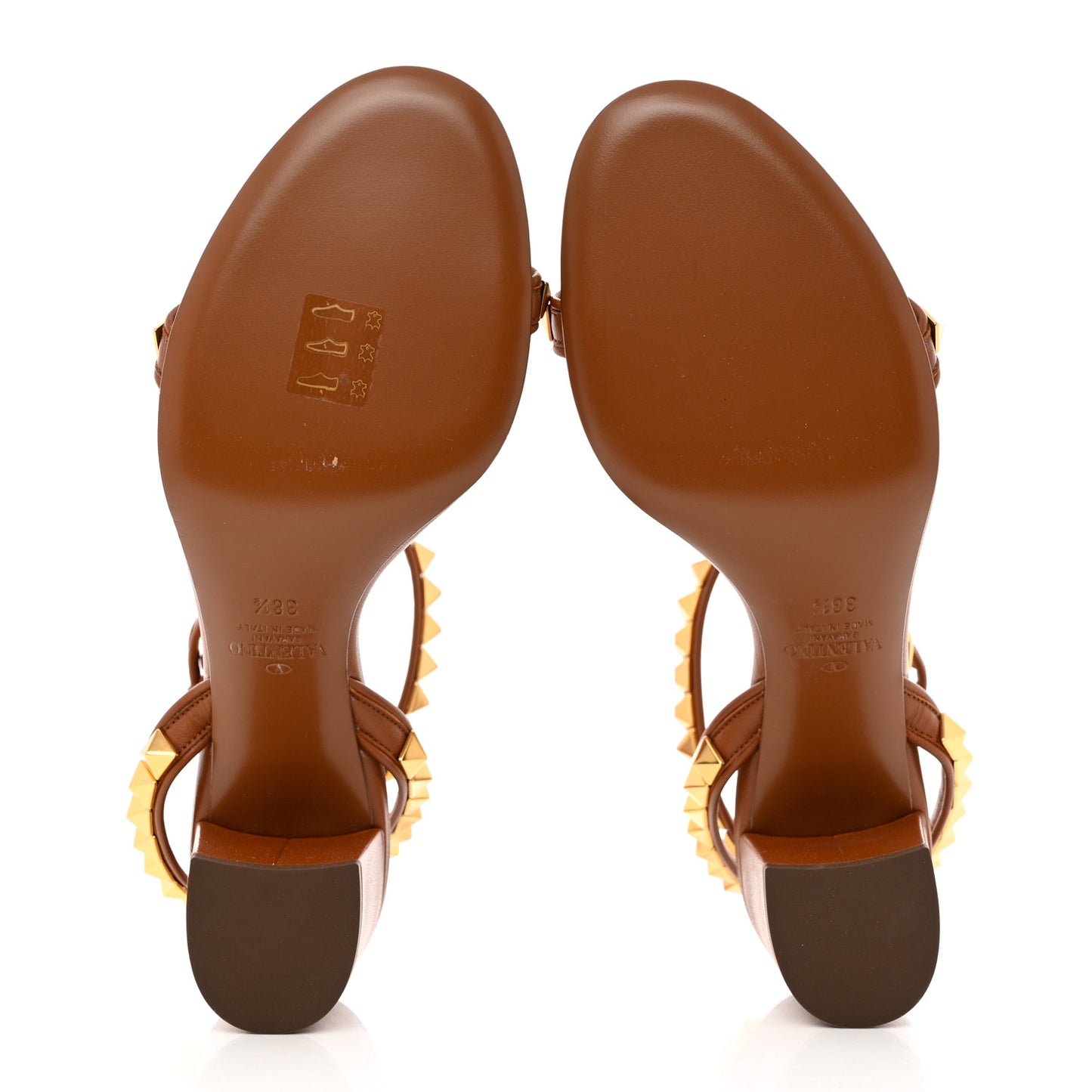 Calfskin Rockstud No Limit 60mm Sandals 38.5 Selleria