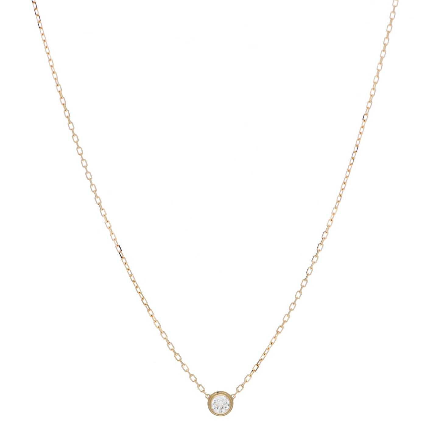 18K Yellow Gold Diamond LM D'Amour Pendant Necklace