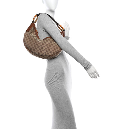 Gucci Monogram Bamboo Ring Hobo Brown 2 of 12