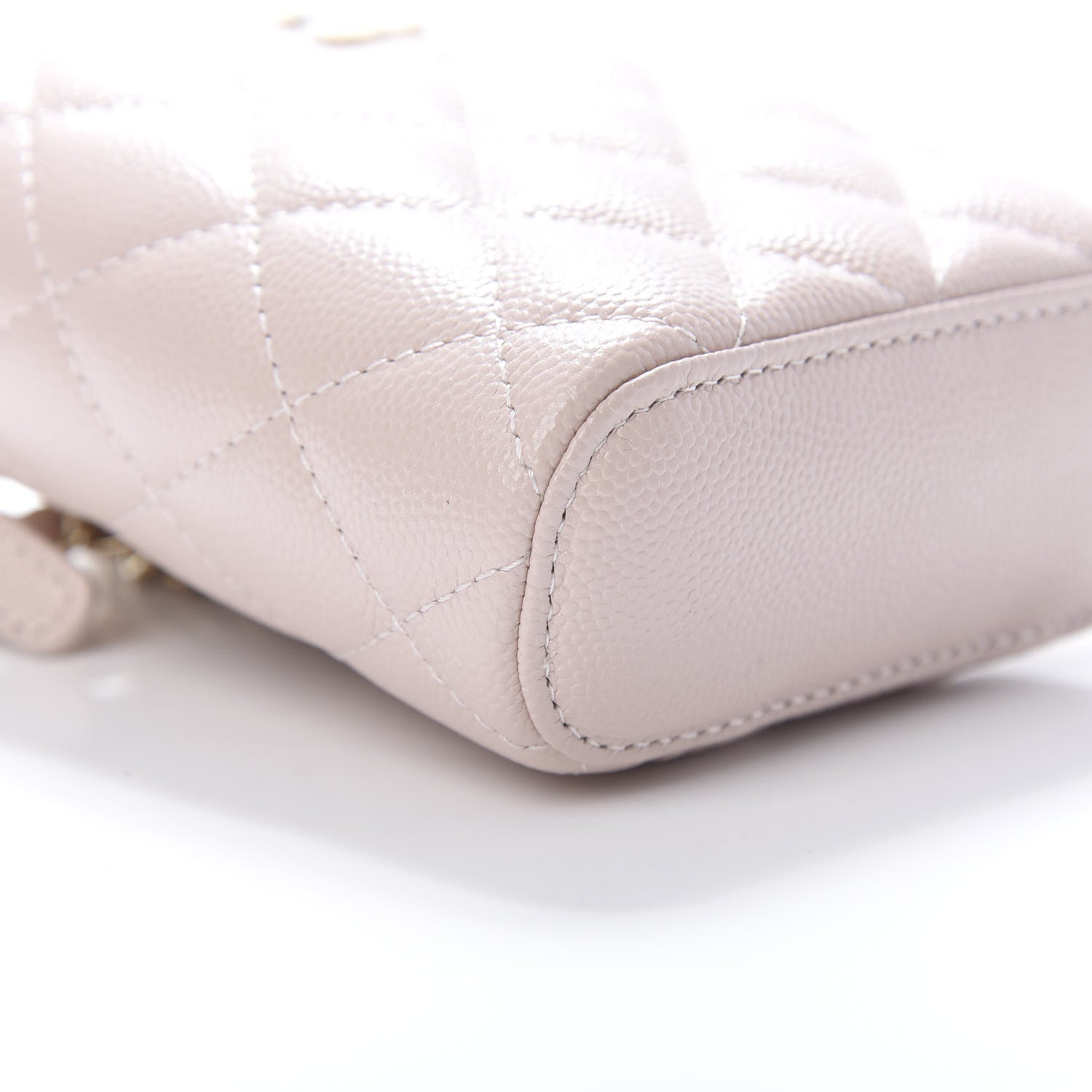Chanel Caviar Quilted Small Vertical Coco Beauty Vanity Case With Chain Light Pink 8 of 10