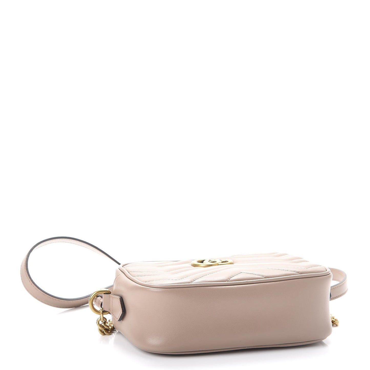 Calfskin Matelasse Mini GG Marmont Chain Shoulder Bag Porcelain Rose