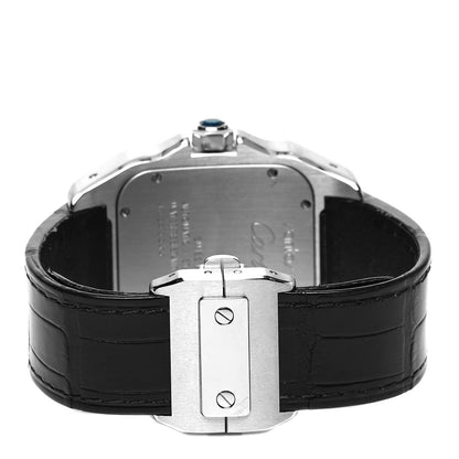 Cartier Stainless Steel Alligator 38mm Santos 100 Automatic Watch 3 of 5
