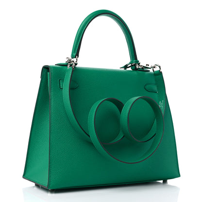 Hermes Epsom Kelly Sellier 25 Vert Jade 3 of 10