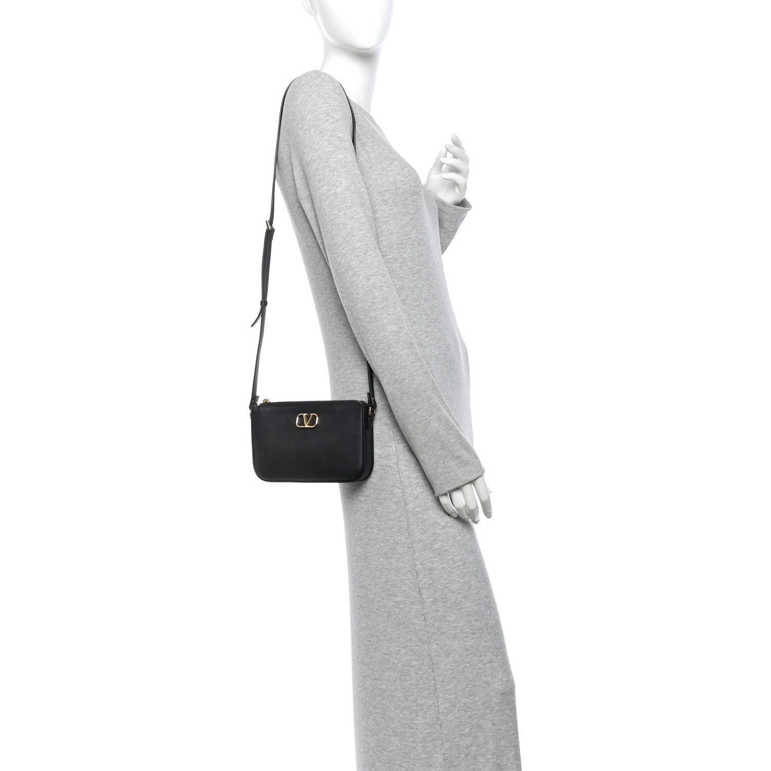Valentino Garavani Calfskin Mini Vlogo Crossbody Bag Black 2 of 11