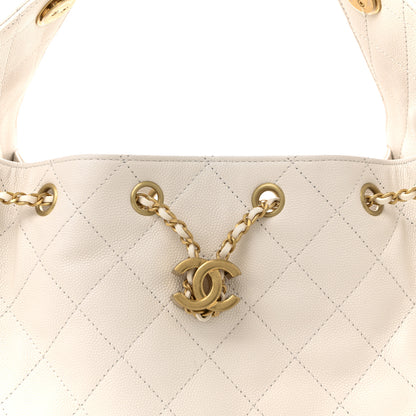 Chanel Caviar Quilted Small Chanel 25 Handbag White 8 of 11