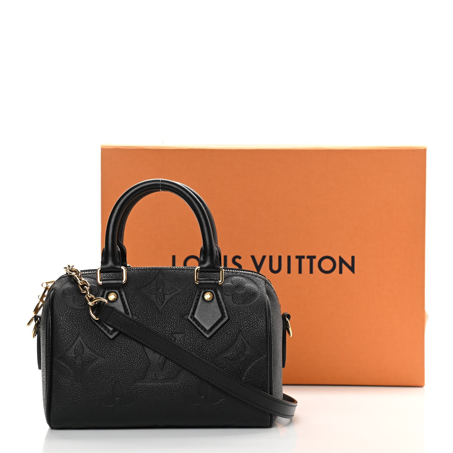 Louis Vuitton Empreinte Monogram Giant Speedy Bandouliere 20 Black 10 of 10