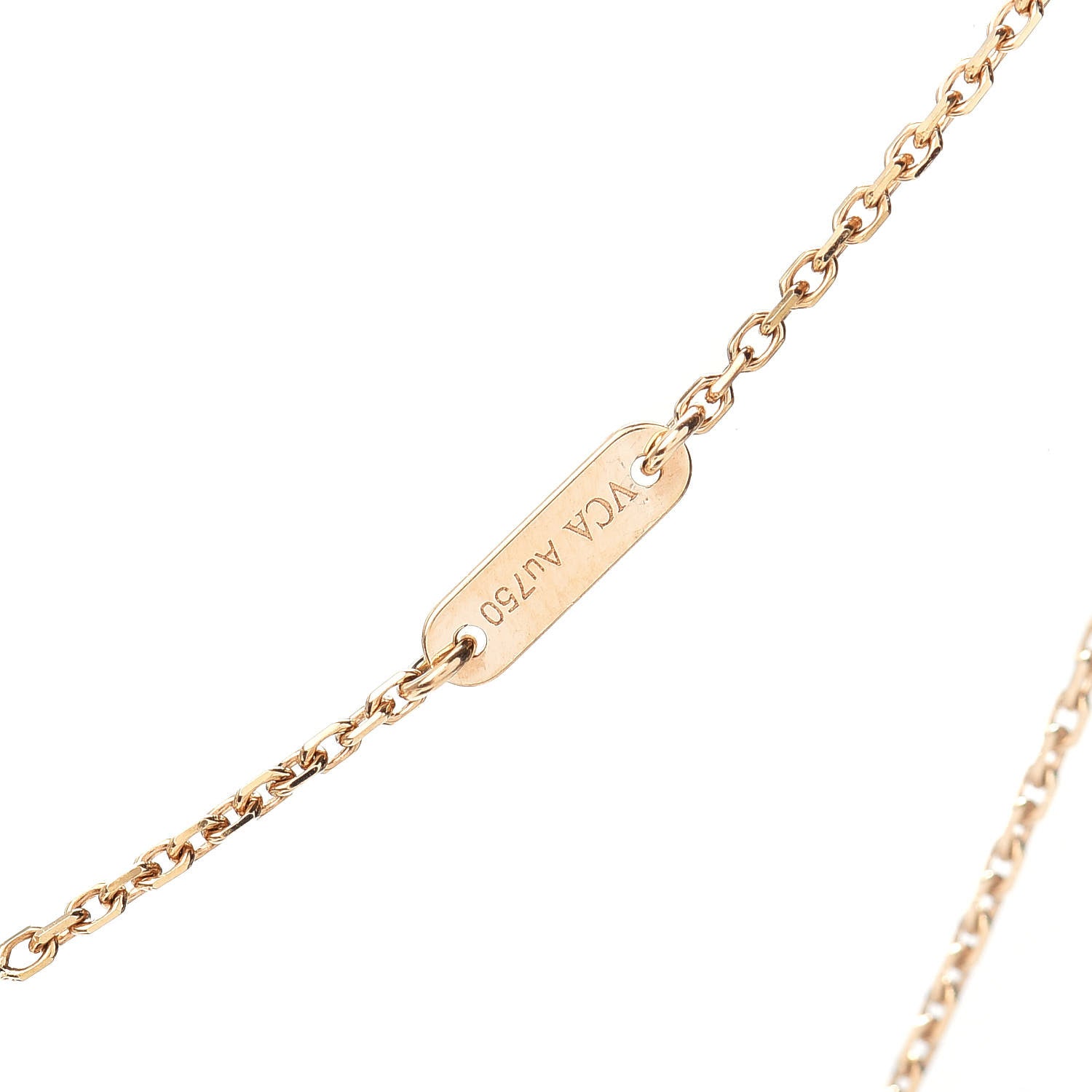 Van Cleef & Arpels 18K Yellow Gold Mother of Pearl Sweet Alhambra Butterfly Pendant Necklace 5 of 5