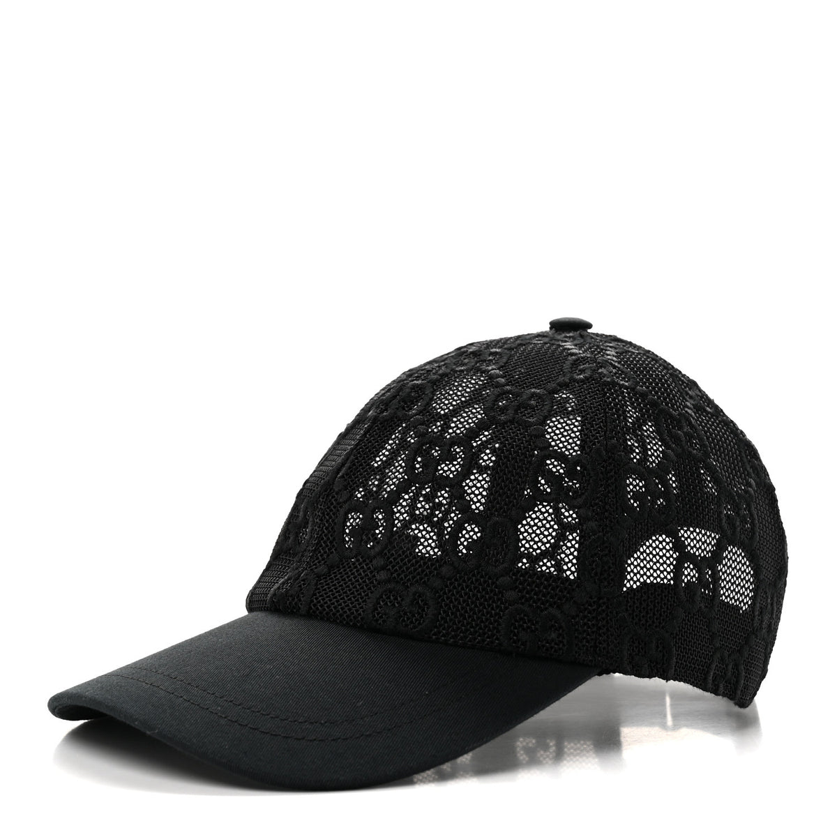Mesh GG Monogram Shivali Baseball Hat S Black