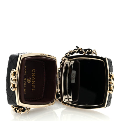 Chanel Lambskin Quilted Small Beauty Box Clutch With Chain Black 5 of 8