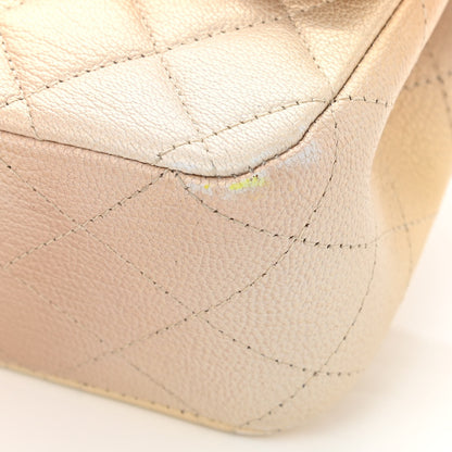 Chanel Metallic Goatskin Quilted Ombre Medium Double Flap Gold 11 of 12