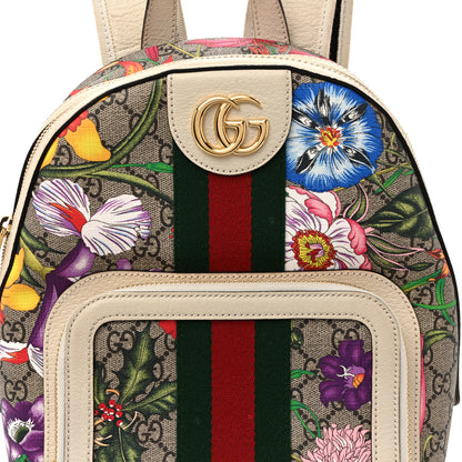 Gucci GG Supreme Monogram Flora Web Small Ophidia Day Backpack White 8 of 13
