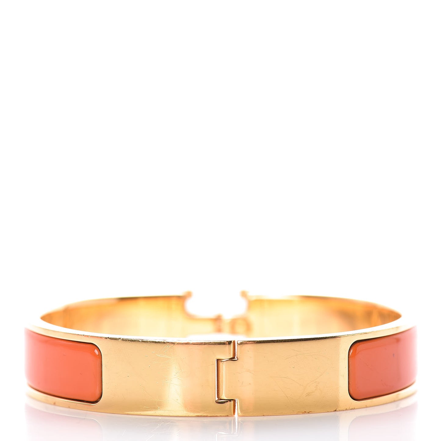 Enamel Narrow Clic Clac H Bracelet PM Orange