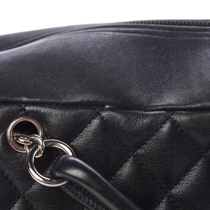 Chanel Calfskin Quilted Large Cambon Bowler Black 21 of 23