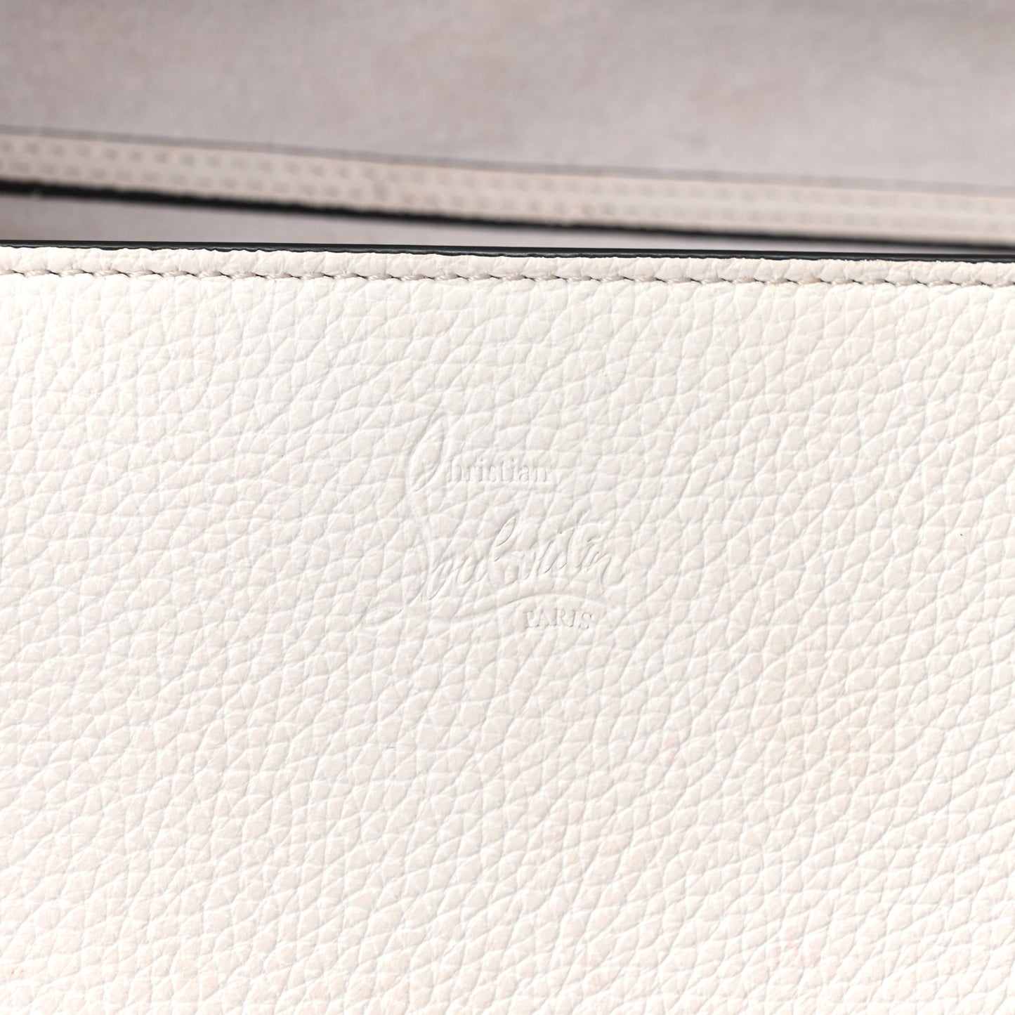 Calfskin Spikes Loubinthesky Paloma Clutch Snow