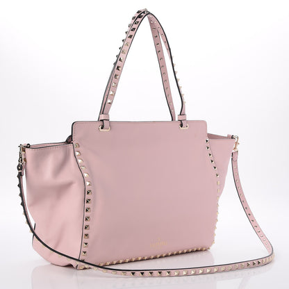 Valentino Garavani Vitello Medium Rockstud Tote Water Rose 3 of 7
