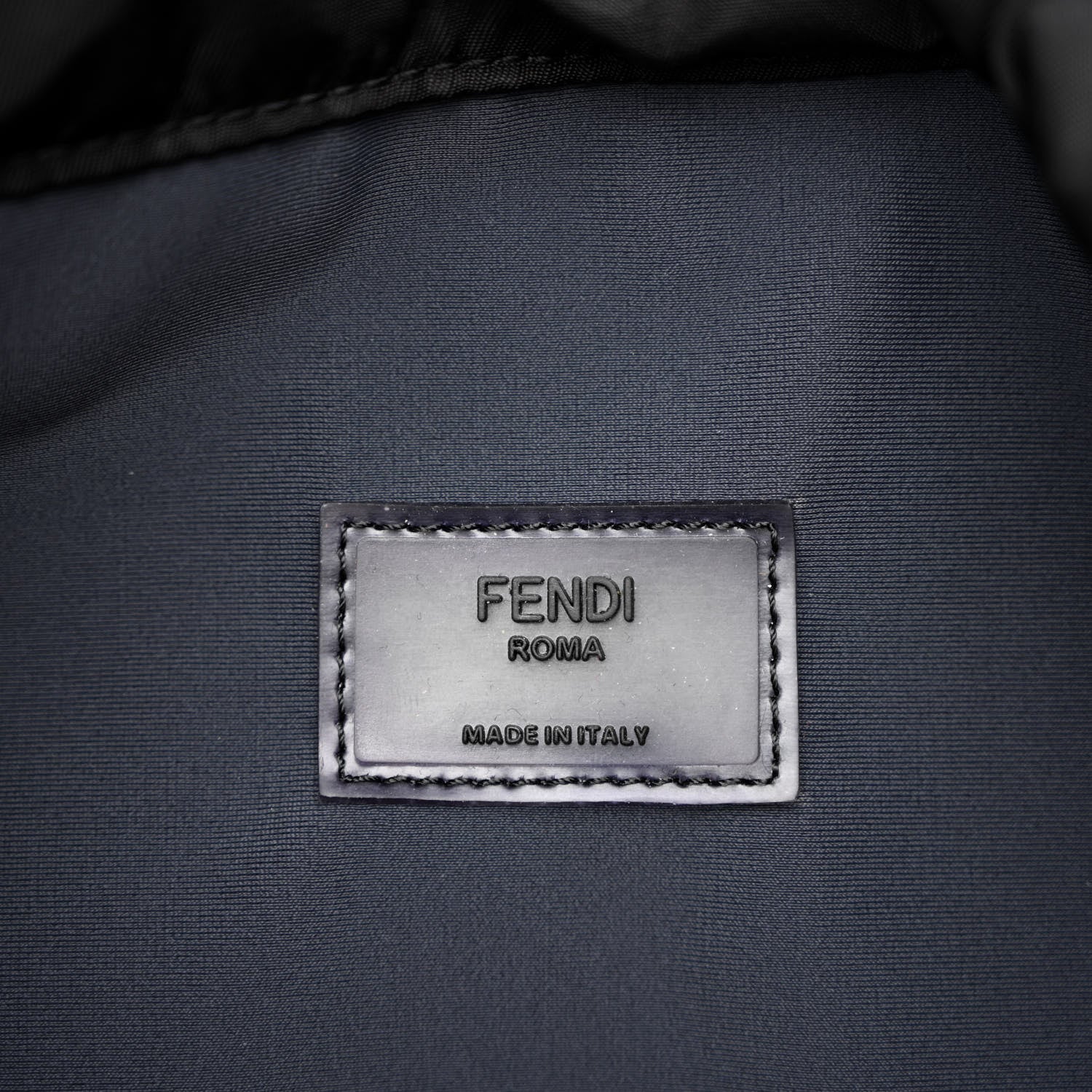 Fendi Mesh Cuoio Romano Vitello Stampa FF 1974 Embossed Logo Plate Mon Tresor Holdall Bag Black 5 of 9