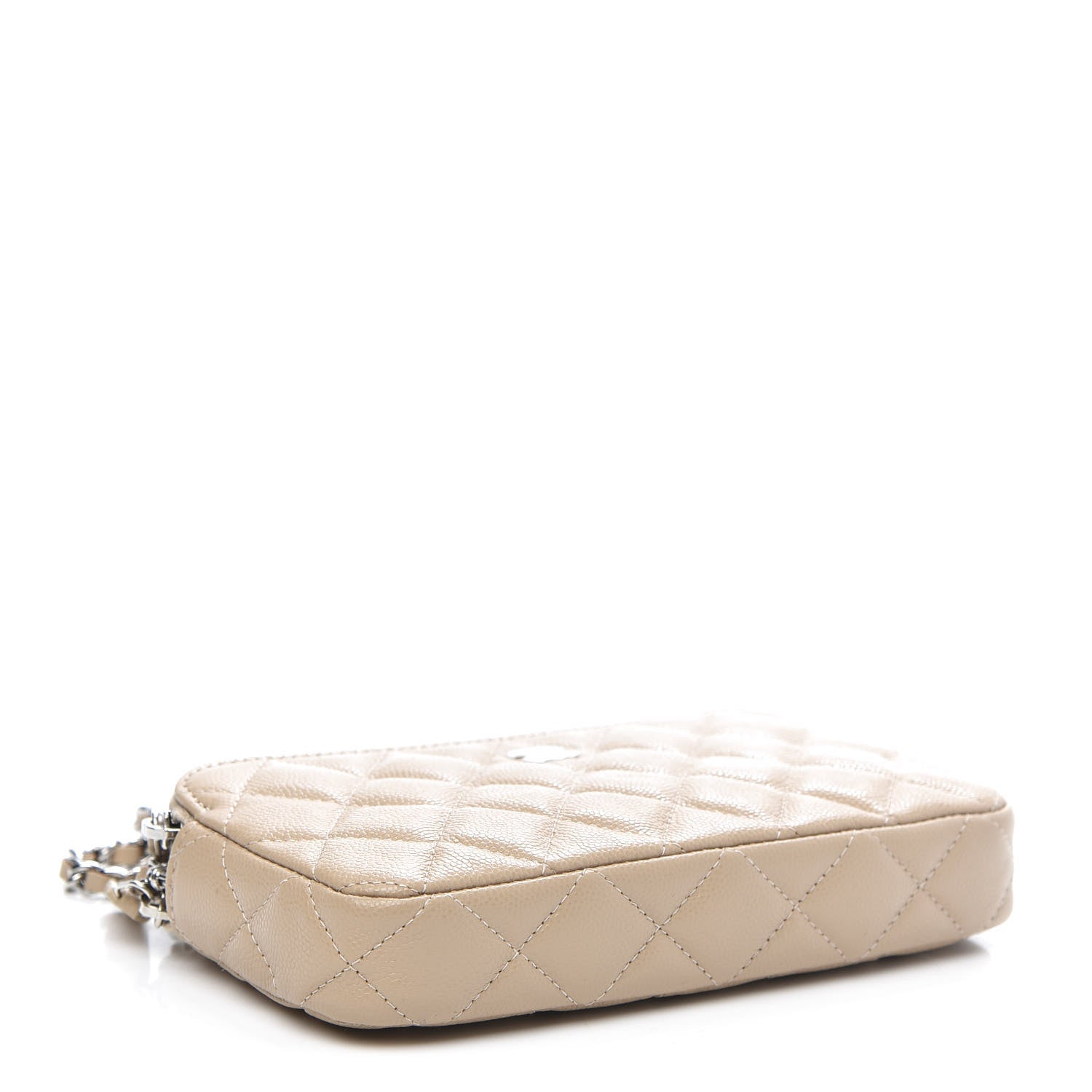 Chanel Caviar Quilted Small Clutch With Chain Beige 4 of 12