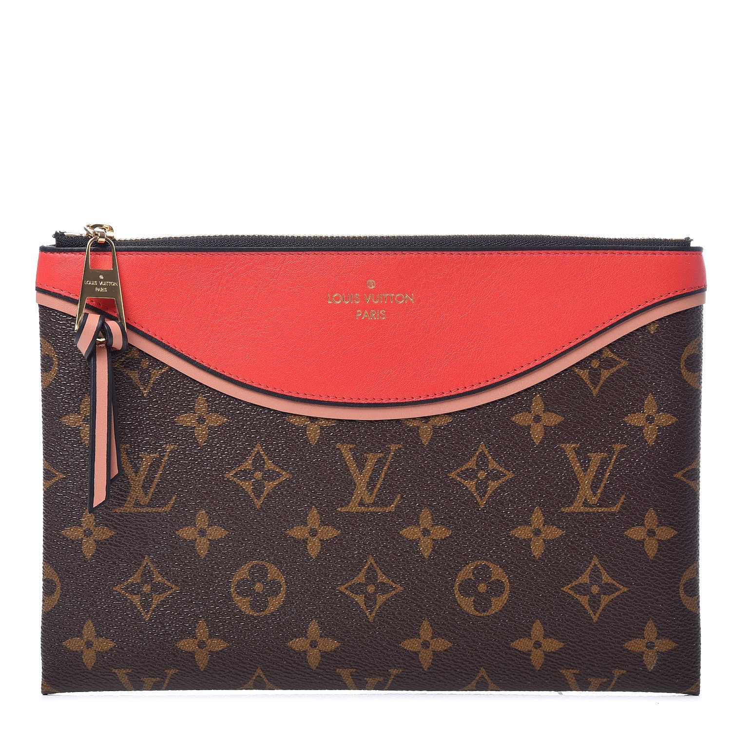Louis Vuitton Monogram Tuileries Pochette Red 1 of 8