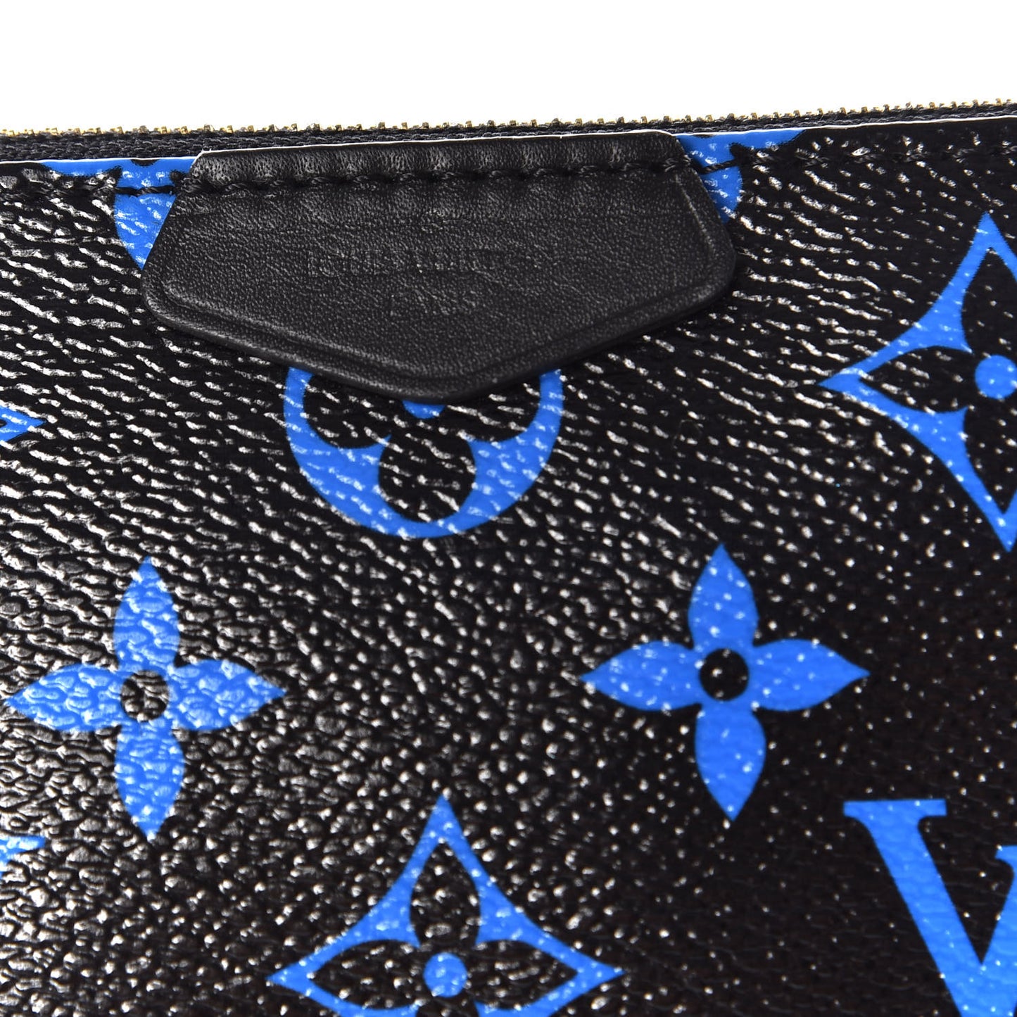 Colored Monogram Mini Pochette Accessories Blue Black