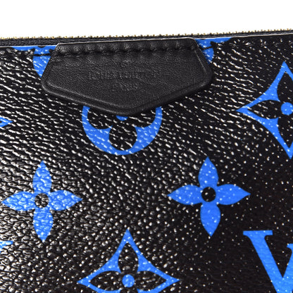 Louis Vuitton Colored Monogram Mini Pochette Accessories Blue Black 7 of 9