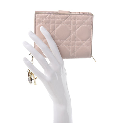 Christian Dior Lambskin Cannage Lady Dior Eden Wallet Light Pink 2 of 11