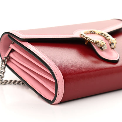 Gucci Azalea Calfskin Enamel Mini Dionysus Chain Wallet New Cherry Red Wild Rose Off White 8 of 10