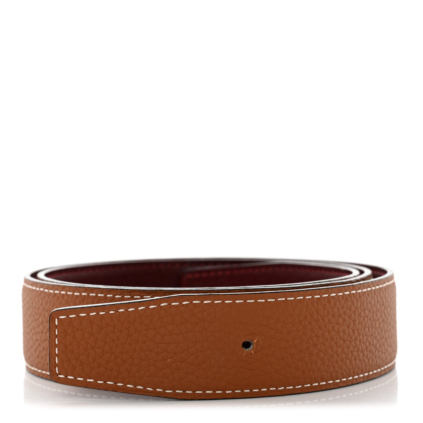 Togo Swift 32mm Belt Strap 80 Gold Rouge H