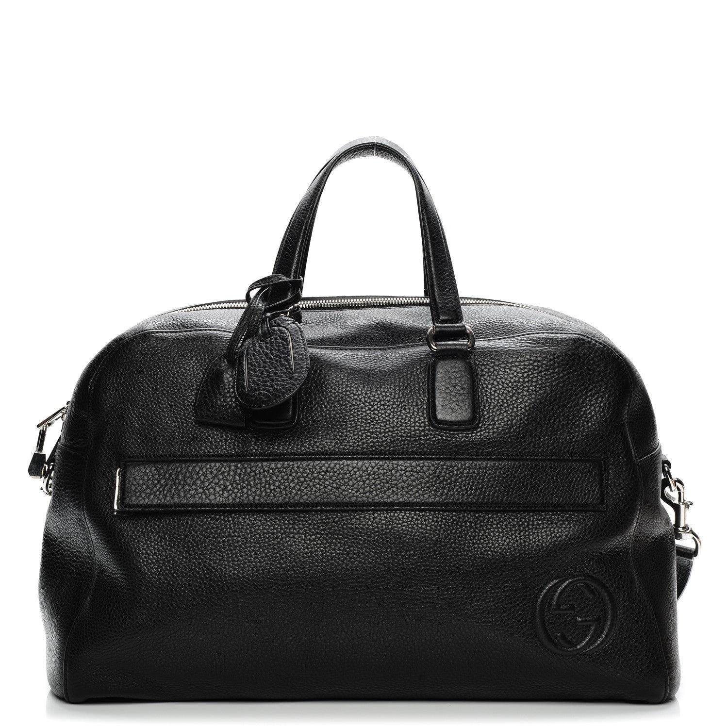 Gucci Pebbled Calfskin Soho Carry On Duffle Black 1 of 7