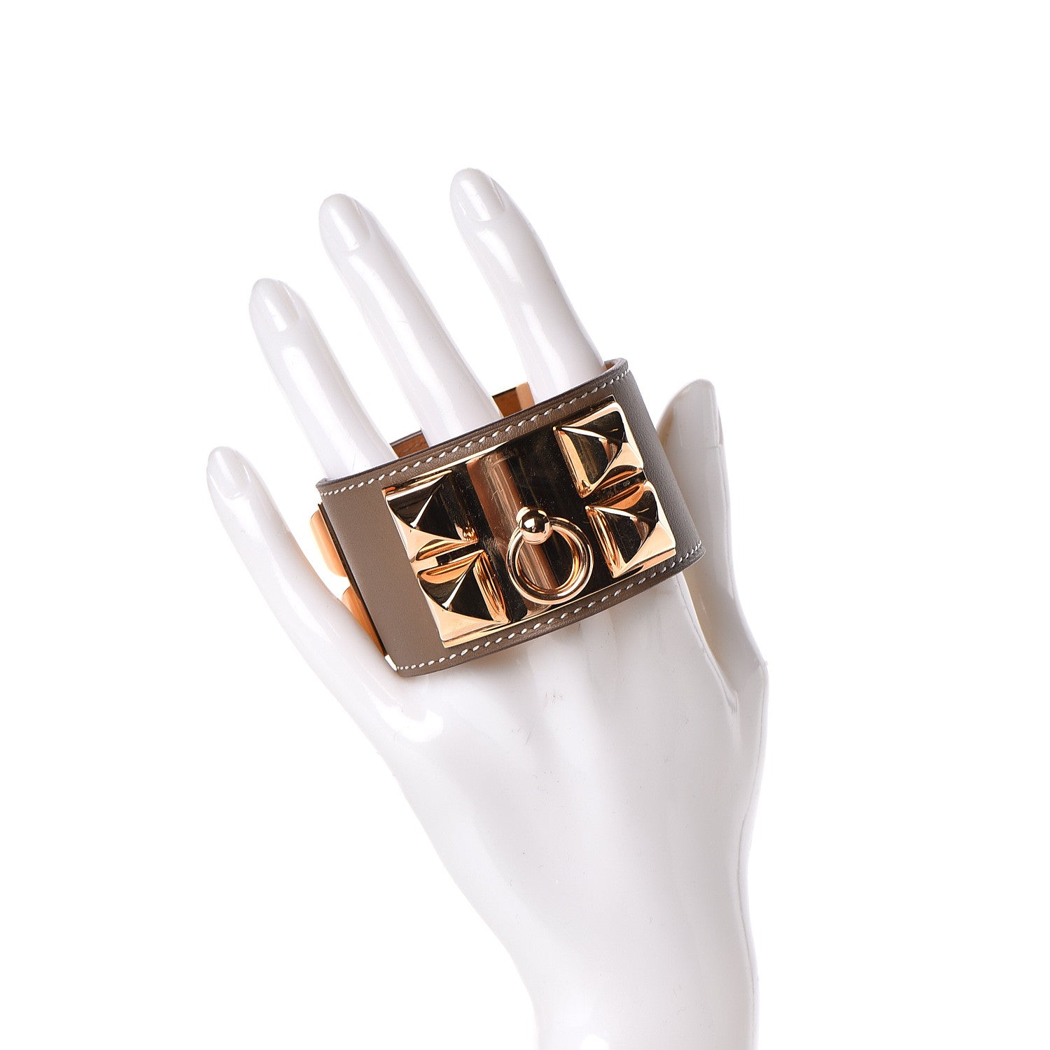 Hermes Swift Collier De Chien CDC Bracelet T2 Etoupe 2 of 5