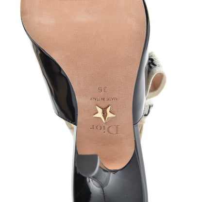 Christian Dior Patent Ribbon J'Adior Slingback 100mm Pumps 36 Black 7 of 9