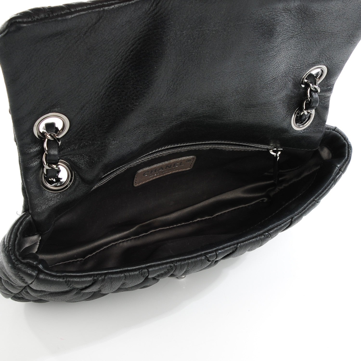 Chanel Calfskin Small Bubble Quilt Flap Bag Black 5 of 8
