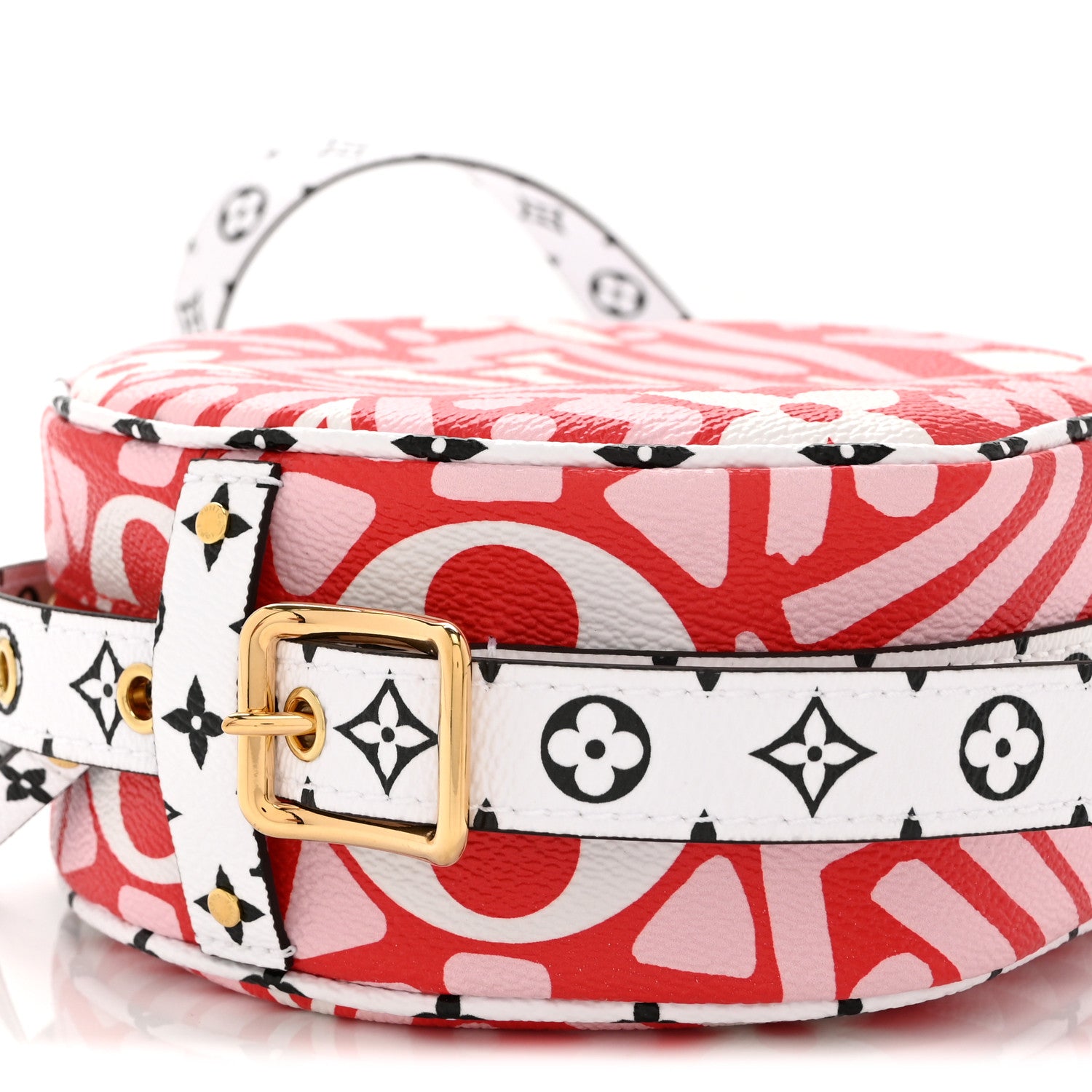 Louis Vuitton Monogram Giant Crafty Boite Chapeau Souple PM Rouge Rose Creme 8 of 9
