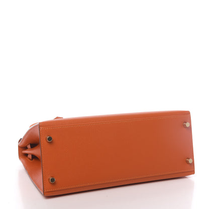 Hermes Epsom Kelly Sellier 28 Orange 4 of 11