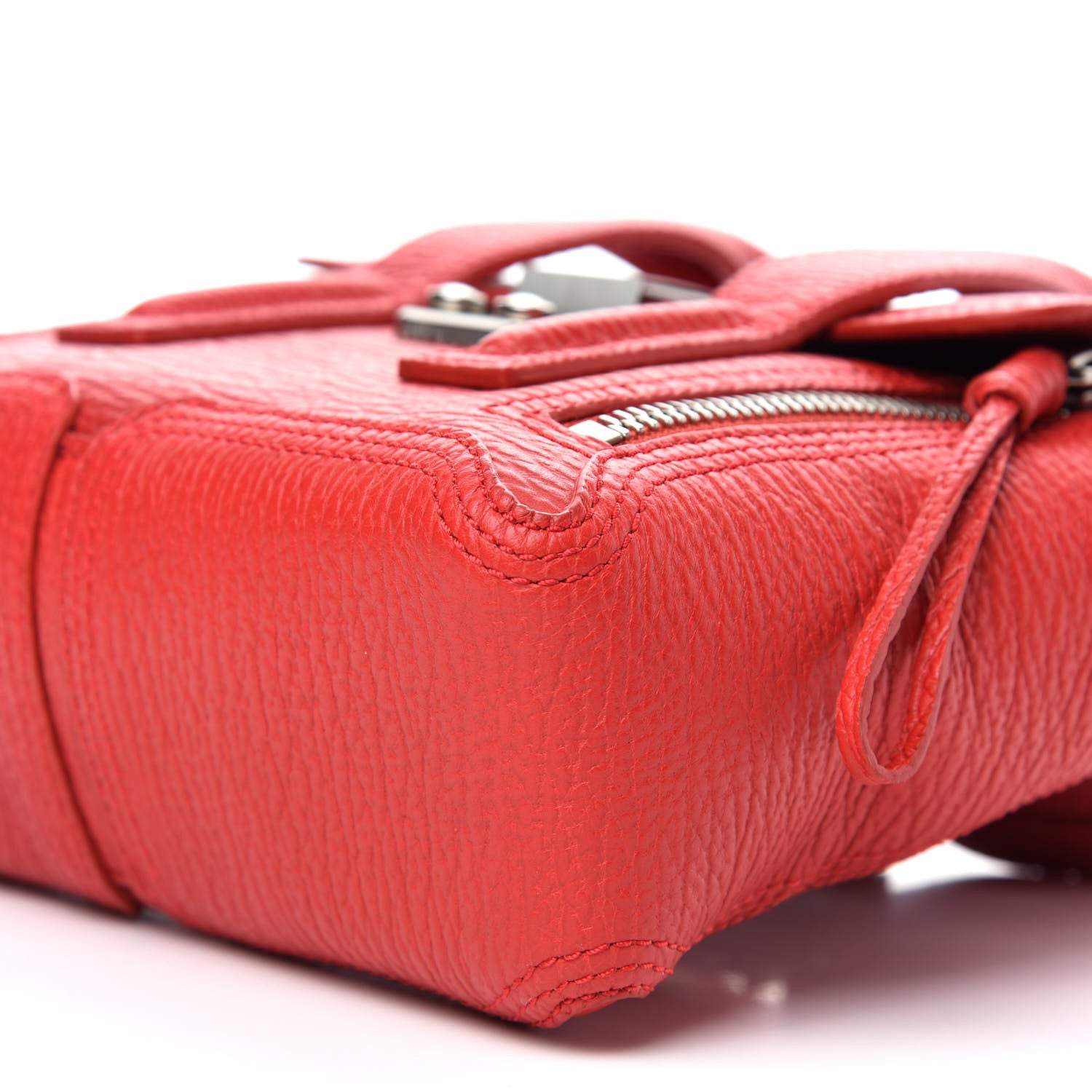 3.1 Phillip Lim Textured Calfskin Mini Pashli Satchel Red 10 of 10