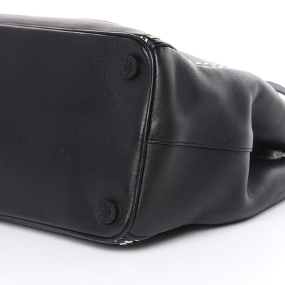 Prada City Calf Hand Stitched Medium Galleria Double Zip Tote Black 9 of 19