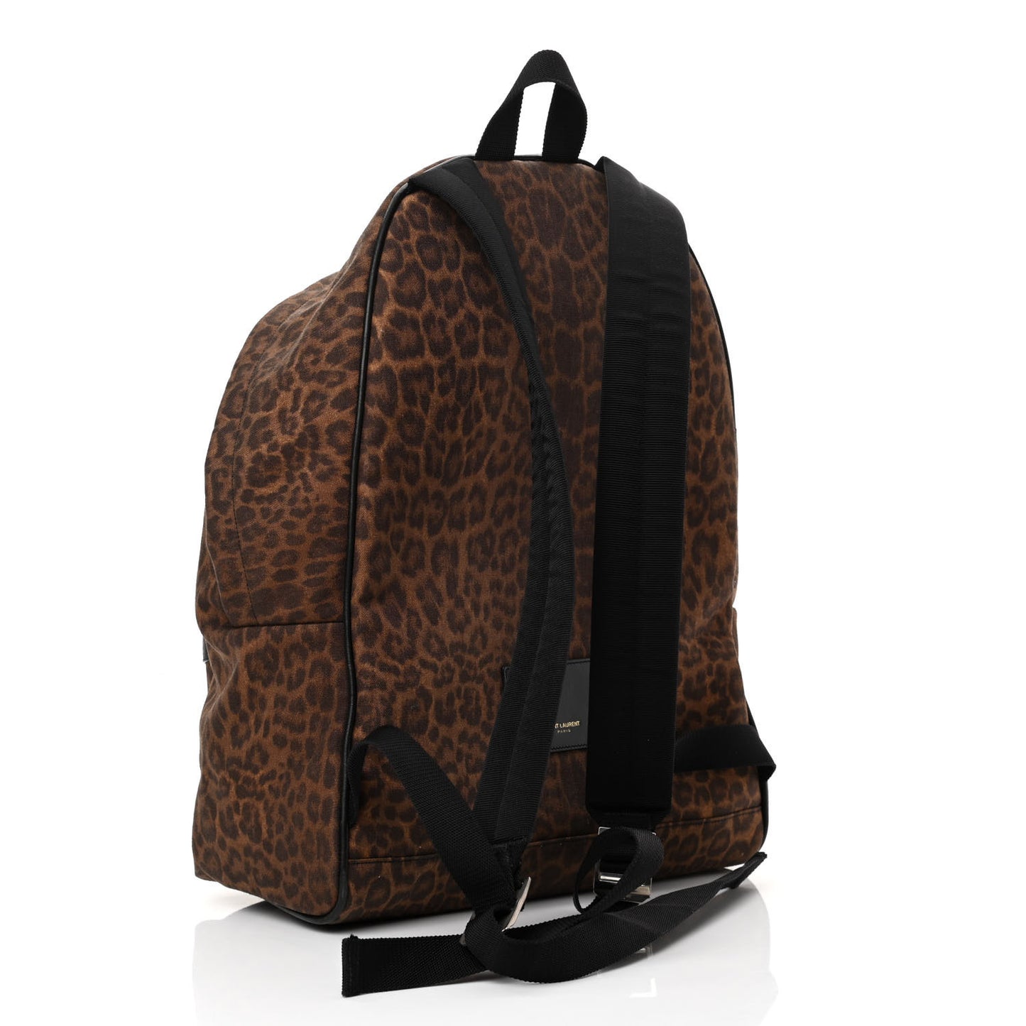 Printed Canvas Leopard Classic Hunting Backpack Brown